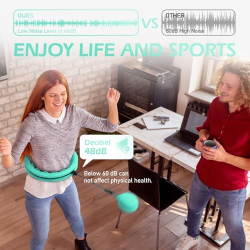 Weighted Hula Circle with 26 Links(56 Inch) for Adults Weight Loss, Infinity Fitness Hoop Plus Size, for Women Smart Exercise Equipment