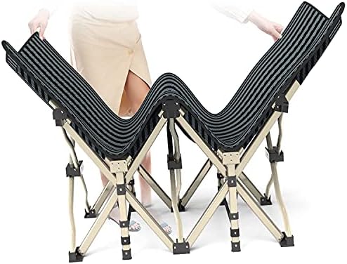 ATORPOK Camping Cot, Outdoor Folding Cot Bed with Pad and Pillow for Adults Heavy Duty Sleeping Cot with Carrying Bag, Portable Camp Cots for Camping Tent Travel Office (Blue)