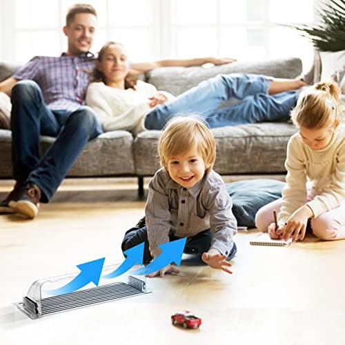 4 Pack Adjustable Air Vent Deflector, 9”-15” Transparent Deflector for Ceiling Registers, Floor, Sidewall (4)