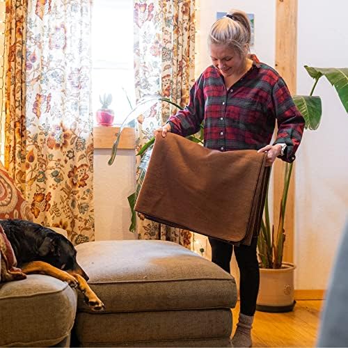 Arcturus Military Wool Blanket - Warm, Thick, Washable - Great for Outdoors, Camping, Stadium Blanket, Picnics, Travel - Car & Bushcraft Survival Kits, Large 64in x 88in 4.5 lb