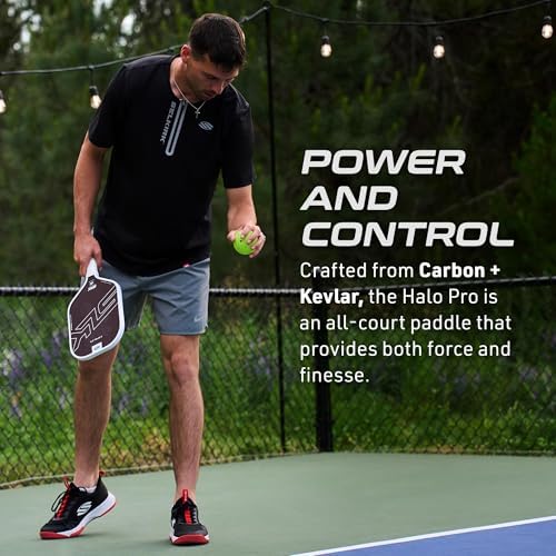 Selkirk Sport SLK Halo Raw Carbon Fiber Pickleball Paddle | Designed in The USA | Choose from The T700 Raw Carbon Fiber Power, The 18k Ultraweave Control, or The Kevlar Linkweave Thermoformed Pro