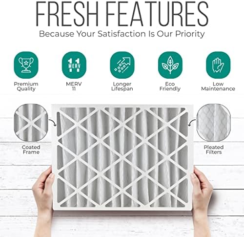 20x25x4 Furnace Filters, FC100A1037 Filter Replacement, Merv 11 Filter Media with Homequip Disposal Bag (2 Pack)