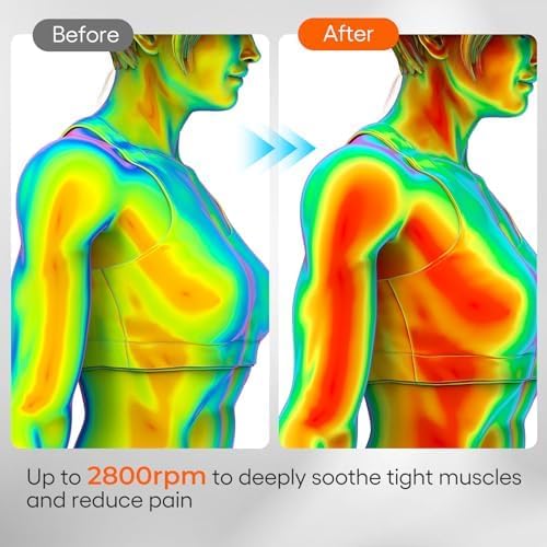 Fronnor Massage Gun Deep Tissue with Extended Handle Revolutionary U-Shaped Back Massager Body Massager for Neck,Shoulder,Leg