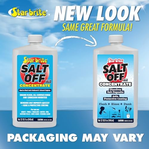 STAR BRITE Salt Off Concentrate - Ultimate Salt Remover Wash & Marine Engine Flush for Boats, Vehicles, Trailers, and More - 32 OZ (093932)