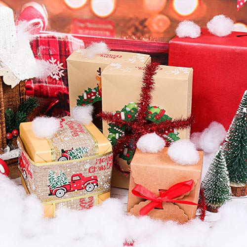 Shappy 17.64 Ounce/ 500 G Fake Clouds Snow Decoration Artificial White Cloud Fiber Faux Fluffy Snow Indoor Soft Artificial Fake White Cotton Winter Craft Decor Christmas Tree Village Displays