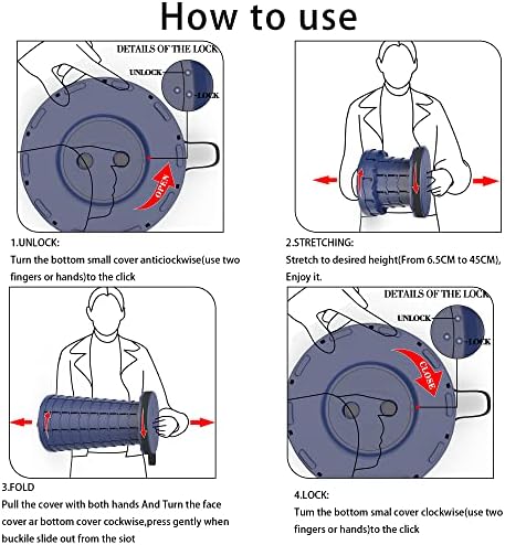 ALEVMOOM Portable Telescoping Stool Collapsible Stool with Cushion & Bag, Retractable Folding Stool for Adults Foldable Seat Sturdy Capacity 440 lbs for Camping Fishing Hiking BBQ