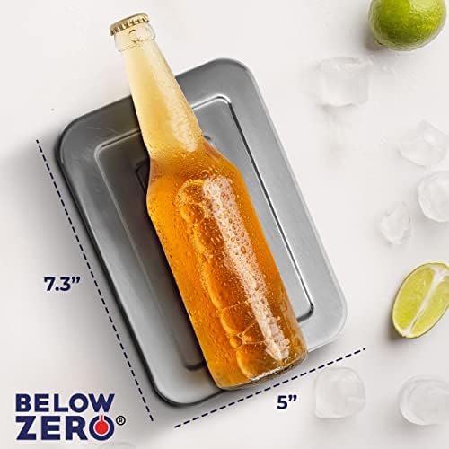 Below Zero Deluxe Stainless Steel Cooling Pack - Durable Ice Pack Lasts 48 Hours, Ice Pack for Bento, Lunch Bags, Coolers, Picnics, Camping, Beachgoers, Sporting Events - Longest Lasting (3 Pack)