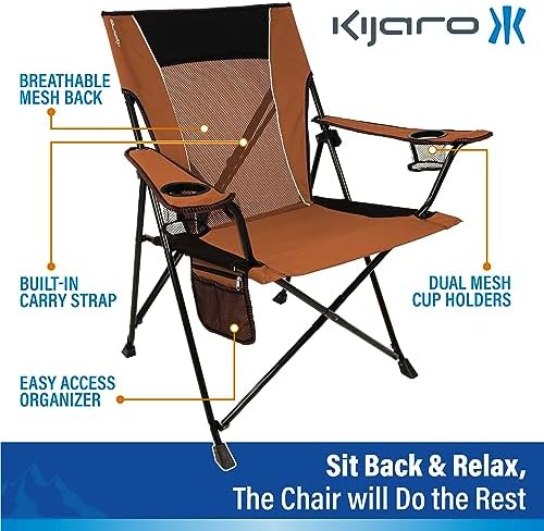 Kijaro Dual Lock Chair Color: Victoria Desert Orange