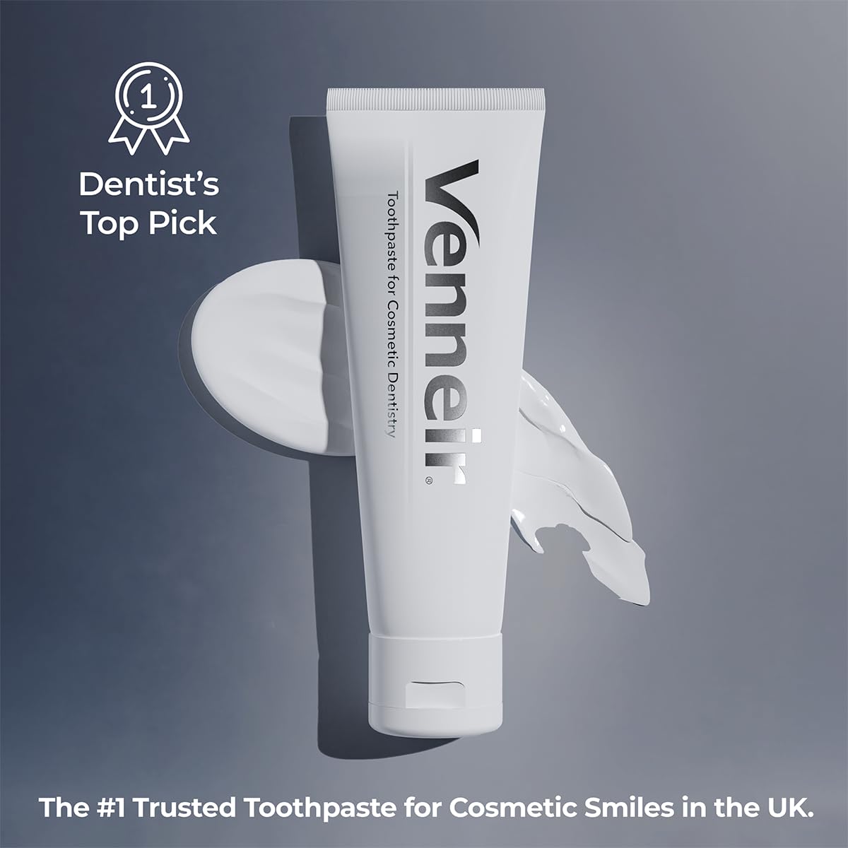 Venneir® Professional Toothpaste for Veneers, Implants, Bonding, Crowns & Natural Teeth —Effective Stain Removing, Natural, SLS Free, Pro Enamel Repair