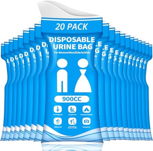 Disposable Urine Bag for Travel - 900ML Portable Pee Bags for Women Men 8/12/20/24/28 PCS Emergency Vomit Bags Urinal Toilet for Car Camping, Road Trip,Traffic Jam, Pregnant, Kid, Patient