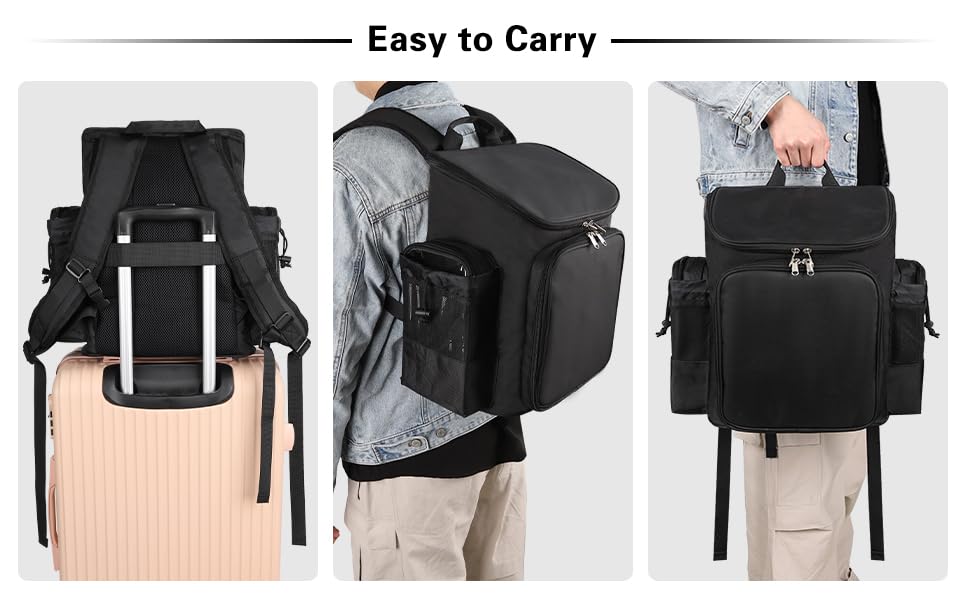 Hairstylist Traveling Bag, Large Capacity Barber Travel Backpack, Hairdresser Bag with Adjustable Dividers, Hair Tools Travel Case, Professional Cosmetology Bags for Supplies, Hair Stylist Must Haves