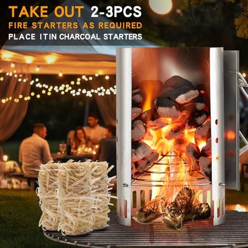 Fire Starter -70 Pcs Fire Starters for Campfires, Fireplace, Grill, Wood & Pellet Stove, Fire Pit, BBQ, Survival, ooni Pizza Ovens, Water Resistant and Odorless Safe for Indoor/Outdoor Use
