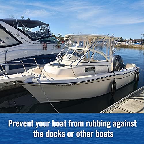 Affordura Boat Fender 4 Pack Boat Bumpers Fenders with 4 Ropes, Boat Bumpers for Pontoon Boat Fenders Inflatable