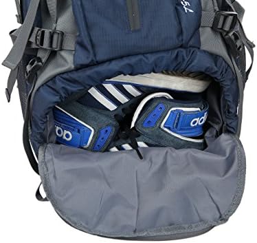 WoneNice 50L(45+5) Waterproof Hiking Backpack - Outdoor Sport Daypack with Rain Cover