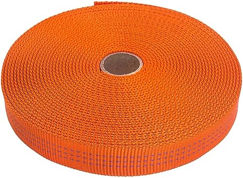 GM CLIMBING 1 inch Nylon Tubular Webbing Tape CE UIAA Certified 4000lb Heavy Duty for Climbing Rescue Rope Works Survival Outdoor General Purposes