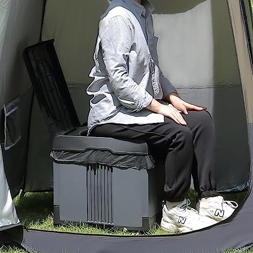 TRIPTIPS Updated Portable Potty for Camping Extra Large Folding Travel Toilet Camping Toilet Portable Toilet for Adults Car Toilet Camp Toilet Outdoor Toilet for Boat/Hiking/Long Trips/Beach