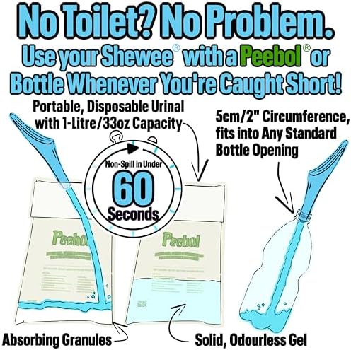 SHEWEE Extreme Female Urinal – UK Made Reusable Pee Funnel, Travel Essential Camping Accessories Festival Essential, Stand to Pee Female Urination Device
