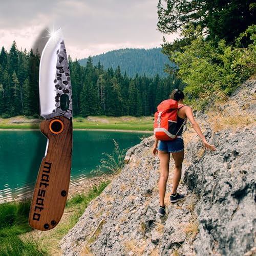 Folding Pocket Knife – Small Japanese Pocket Knifes for Men & Women, EDC Camping Knive, Tactical Survival Knife, Compact Folding Knife for Hunting, Fishing, Hiking, and Outdoor Adventure
