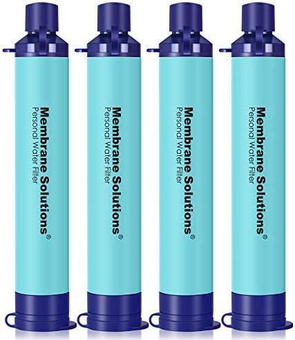 Membrane Solutions Straw Water Filter, Survival Filtration Portable Gear, Emergency Preparedness, Supply for Drinking Hiking Camping Travel Hunting Fishing Team Family Outing