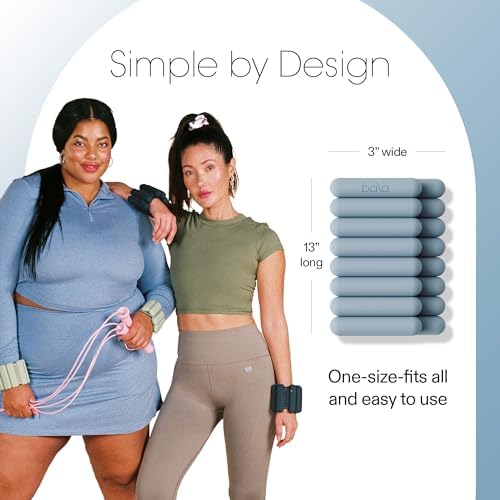 Bala Bangles Wrist & Ankle Weights for Women & Men - Adjustable Silicone Weighted Bracelet Set for Gym, Yoga, Pilates, Cardio & Strength Training - Wearable Arm & Leg Workout Weights