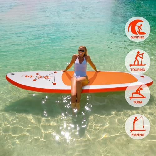 FunWater Inflatable Ultra-Light Stand Up Paddle Board for All Skill Levels with Premium SUP Paddleboard Accessories,Non-Slip Comfort Deck for Youth & Adults