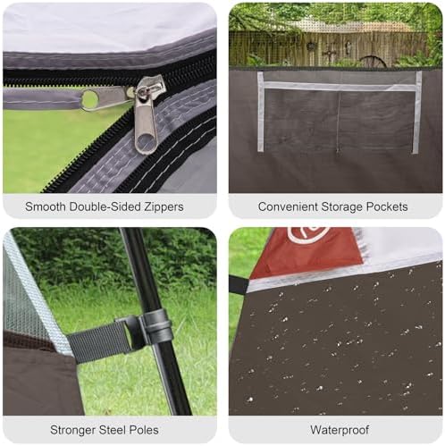 CAMPROS CP Tents for Camping 6 Person Waterproof Windproof Double Layer Family Camping Tent, Easy Setup Dome Tent with Large Mesh Windows & Wider Door for Outdoor Camping & Hiking