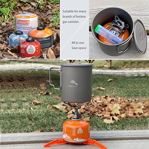 BRS Stove BRS 3000T Stove Titanium Ultralight Backpacking Stove Portable Propane Camping Stove Gas Burner Camp Stove only 26g with Extra O Ring (BRS-3000T Stove)