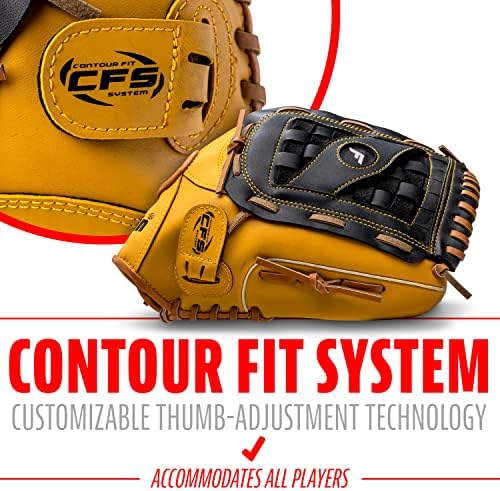 Franklin Sports Baseball + Softball Gloves - Field Master Adult + Youth Baseball + Softball Gloves - Right Hand + Left Hand Gloves - Infield + Outfield Mitts - Multiple Sizes + Colors