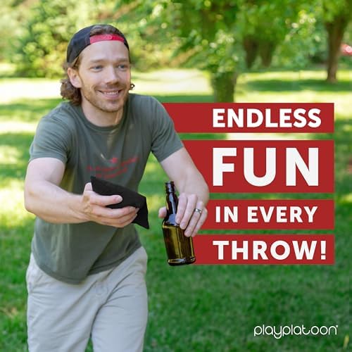 Play Platoon Cornhole Bags Weather Resistant- Set of 8 Regulation Bean Bags for Tossing- Official Professional Size & Weight Corn Hole Bags Two Color All Weather Cornhole Beans Bag Set with Tote Bag