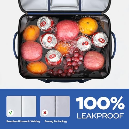 Maelstrom Soft Cooler Bag,Collapsible Soft Sided Cooler,24/30/60/75 Cans Beach Cooler,Ice Chest,Large Leakproof Camping Cooler,Portable Travel Cooler for Grocery Shopping,Camping,Road Trips
