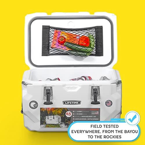 Cooler Net for Dry Storage and Organization - Compatible with YETI, RTIC, Igloo, Coleman, Lifetime, Pelican Ice Chests - Works with Cooler Lights, Wheel Kits, RTIC Cooler Accessories, and More