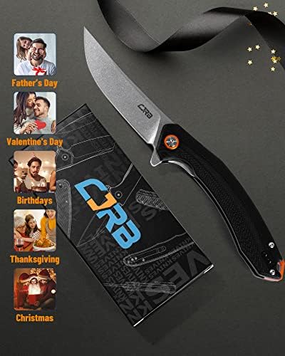 CJRB Folding Knife Gobi (J1906) AR-RPM9 Powder Steel G10 Handle Pocket Knife EDC Knife Black