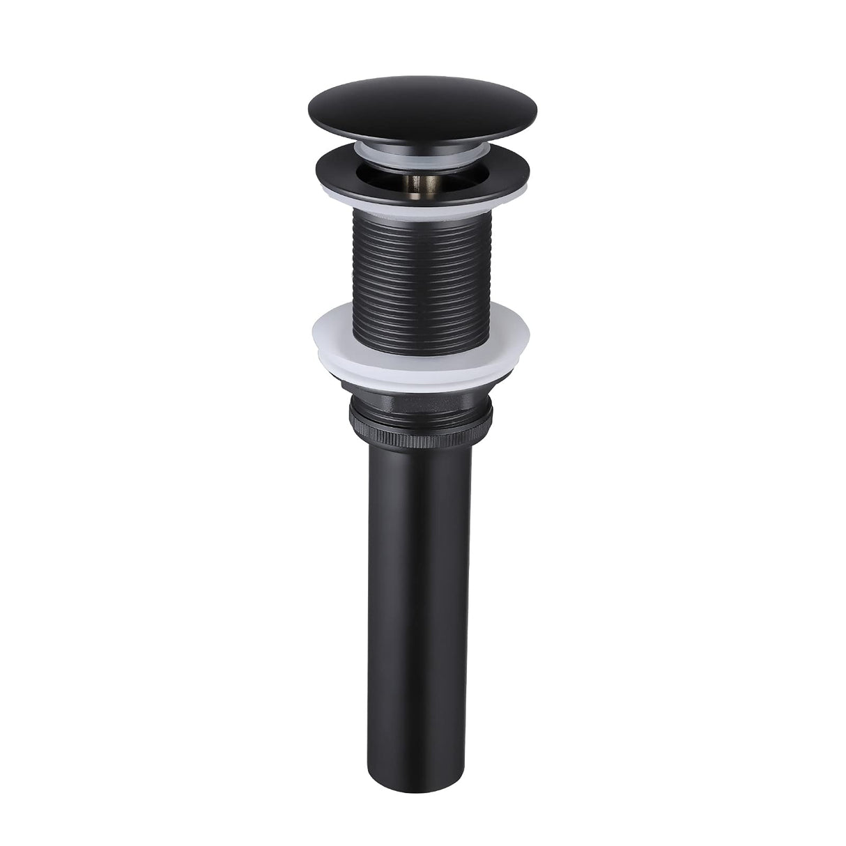 KES Bathroom Sink Drain Without Overflow Vessel Sink Lavatory Vanity Pop Up Drain Stopper Matte Black for 1.6"-1.9" Sink Hole, All Metal Rustproof Brass and 304 Stainless Steel, S2008D-BK
