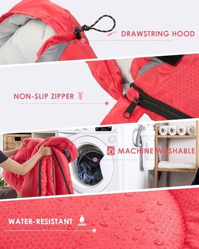 Sleeping Bags for Adults Backpacking Lightweight Waterproof- Cold Weather Sleeping Bag for Girls Boys Mens for Warm Camping Hiking Outdoor Travel Hunting with Compression Bags