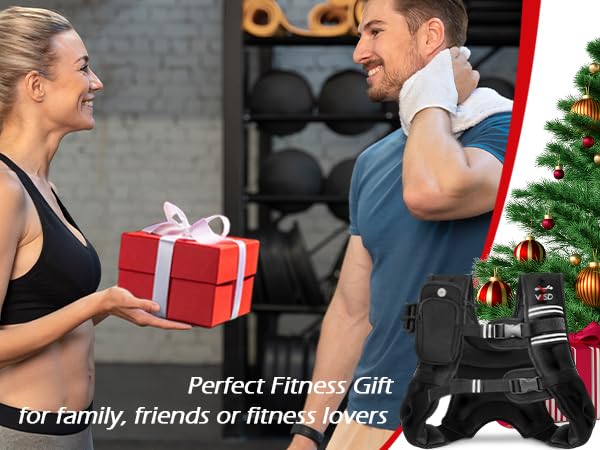 VBSD Weighted Vest for Women Men, 16lb Weight Vest with Reflective Stripe, Body Weight Vests Adjustable for Strength Training, Running, Walking, Workout, Jogging, Fitness