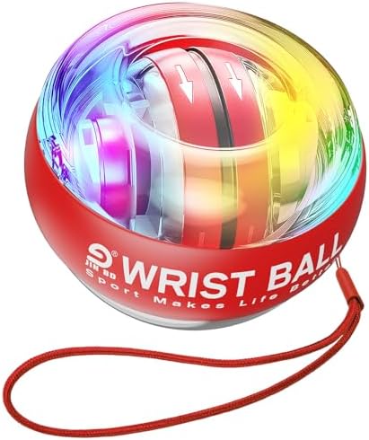 Wrist Trainer Ball Auto-Start Gyroscopic Forearm Exerciser Gyro Ball for Strengthen Arms, Fingers, Bones and Muscles