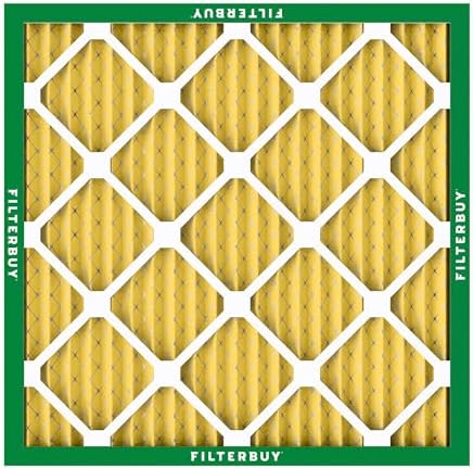 Filterbuy 10x10x1 Air Filter MERV 11 Allergen Defense (4-Pack), Pleated HVAC AC Furnace Air Filters Replacement (Actual Size: 9.50 x 9.50 x 0.75 Inches)