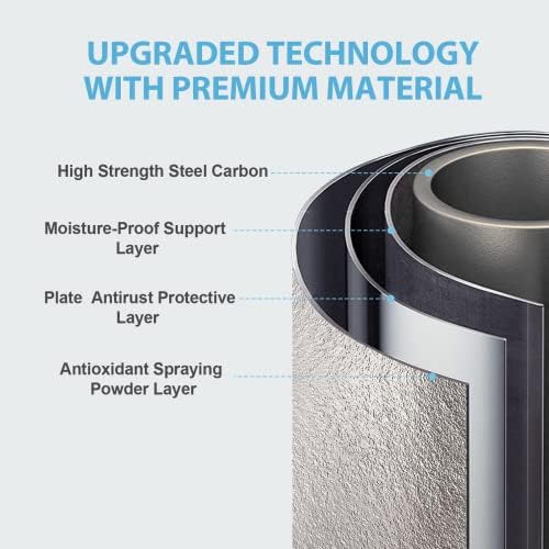 HBTower Trampoline Ladder, 3-Step Trampoline Steps with Horizontal Wide Steps, Skid-Proof Steps Universal Hook, UV Treated Steel, 220Lbs Capacity Trampoline Stairs Accessories for Kids/Children