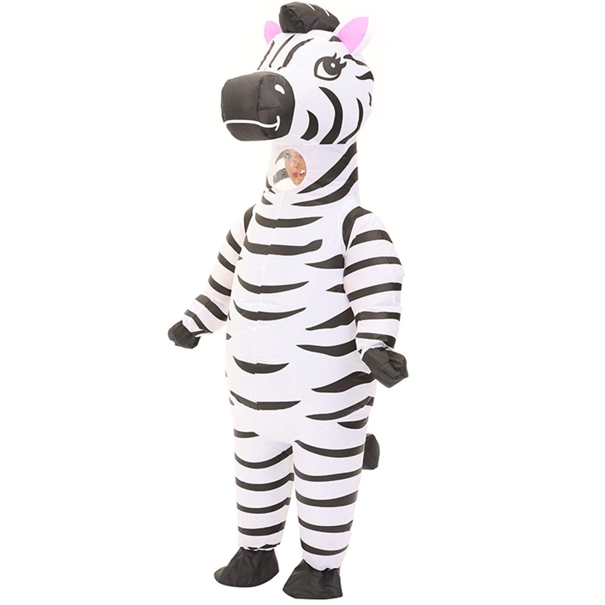 Arokibui Inflatable Zebra Costume Funny Blow up Animal Costume for Cosplay Party Christmas Halloween Suit Festival Suit Jumpsuit