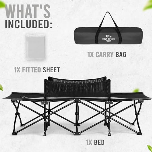 Toddler Cot Bed: Kids Travel Camping Bed, a Portable Folding Cot for Kids Great for Outdoors and Young Guests at Home. Comfortable Kids Sleeping Cot Easy to Store and Use (Gray)