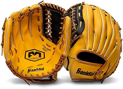 Franklin Sports Baseball + Softball Gloves - Field Master Adult + Youth Baseball + Softball Gloves - Right Hand + Left Hand Gloves - Infield + Outfield Mitts - Multiple Sizes + Colors