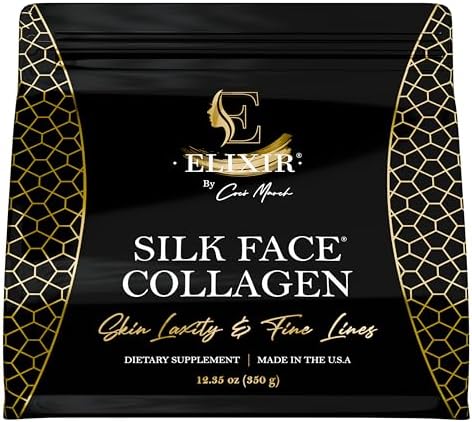 Coco March Silk Face Collagen – High-Absorption Molecular Collagen & Silk Sericin Protein – 20g Protein, No Taste, Dissolves Instantly – Supports Skin, Hair, Nails & Joint Health – 30-Day Supply