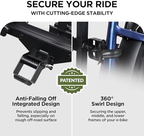 E-Bike Rack Hitch Mount Platform Style for Cars Trucks SUVs Minivans RV, fits E-Bike with Up to 5-inch Fat Tire Carrier Rack 200 lbs Capacity