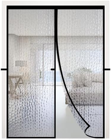 RELIANCER Magnetic Thermal Insulated Door Curtain,Waterproof EVA Door Cover,Fit Doors Size Up to 32"x80",Temperature Protection Insulated Doorway Curtain Partition,Patio Self-Closing Doors Net Screen