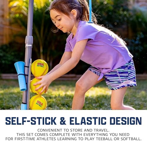 Franklin Sports Grow-with-Me Kids Baseball Batting Tee + Stand Set for Youth + Toddlers - Youth Baseball, Softball + Teeball Hitting Tee Set for Boys + Girls