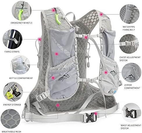 Running Hydration Vest for Men Women Water Backpack for Running 3L Running Hydration Pack for Trail Running Marathon Race Hiking