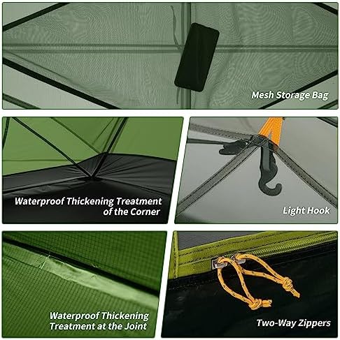 Naturehike Mongar 2 Person 3 Season Camping Tent Ultralight Backpacking Tent for Hiking Cycling