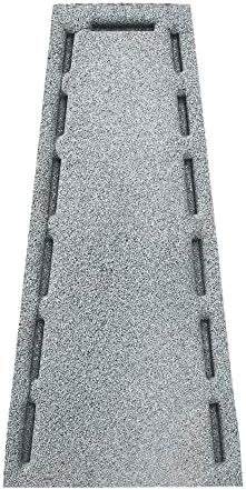 Rubberific Premium Rubber Downspout Splash Block, Rain Guard, Stone Textured Drain Extender (Gray)