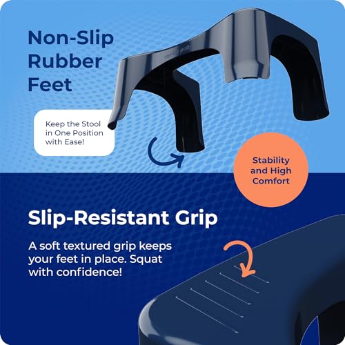 Squatty Potty Simple Bathroom Toilet Stool, Galaxy Blue 7", Ergonomic Stool – Posture-Enhancing Bathroom Footrest for Improved Digestion & Constipation Relief