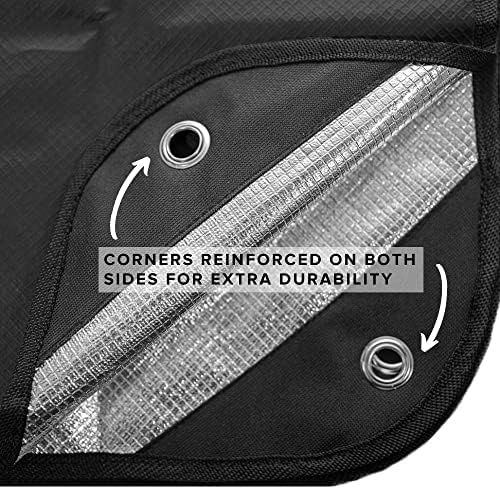 Arcturus Heavy Duty Survival Blanket – Insulated Thermal Reflective Tarp - 60" x 82". All-Weather, Reusable Emergency Blanket for Car or Camping (Black)